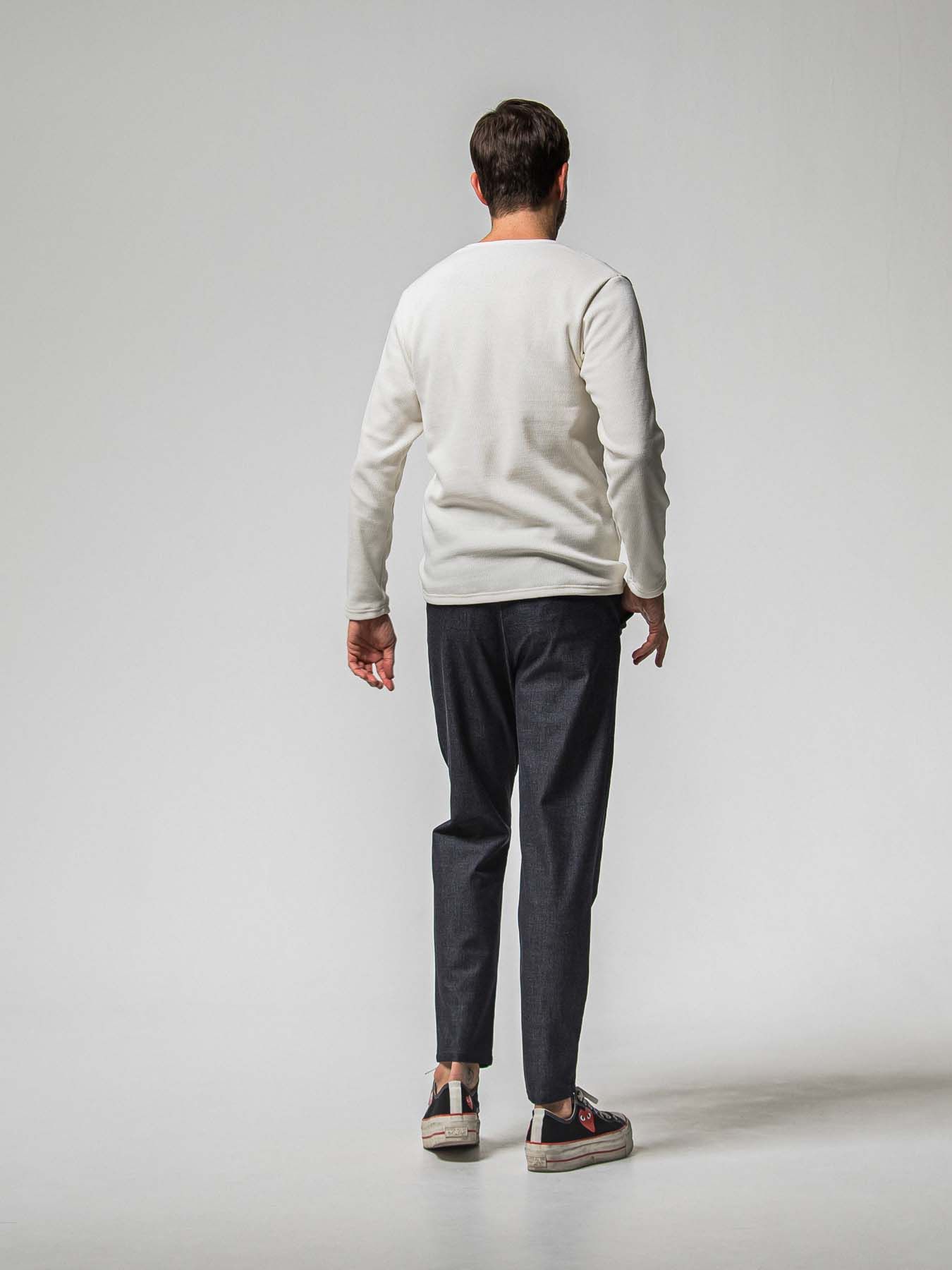 【予約品 8月31日(日) 締切】VELOURS FLEECE THERMAL HENRY / ベロアフリース サーマル ヘンリーネック / ホワイト