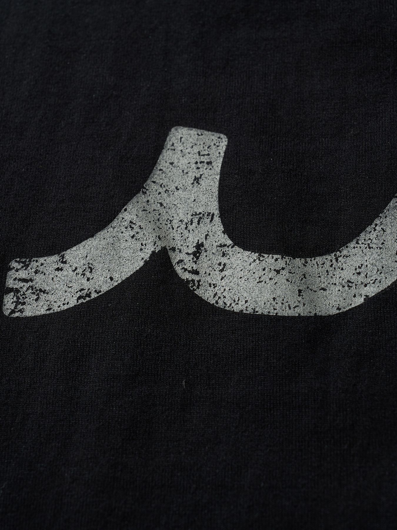 【予約品 1月25日(日) 締切】muta × wjk collection：cut-off mock S/S (printed) / カットオフ モックネック ショートスリーブ / ディープブラック