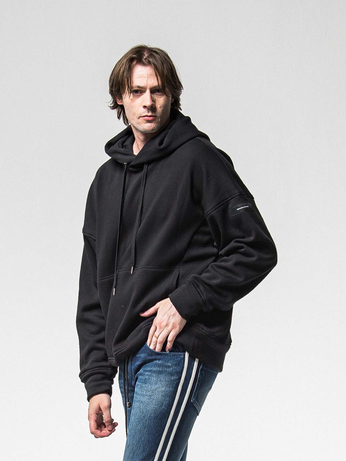 【予約品 8月31日(日) 締切】FRIDAY OLD COVER VEROURS FLEECE HOODIE / FRIDAYコラボ オールドカバー ベロアフリース フーディ / ブラック