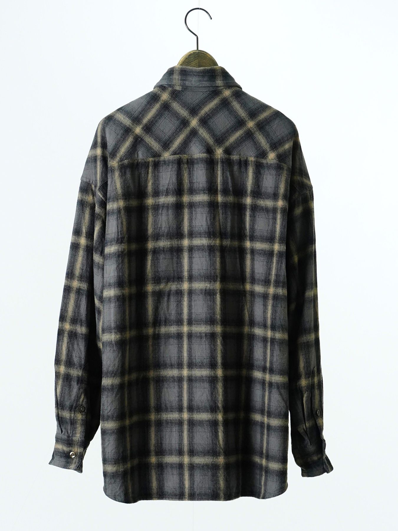 【予約品 7月5日(日) 締切】HAZE FLANNELSHIRTS / フランネルチェックシャツ / チャコール