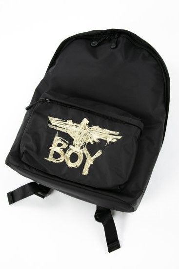 GOLD EAGLE NYLON BACKPACK / ブラック 【BOY LONDON】