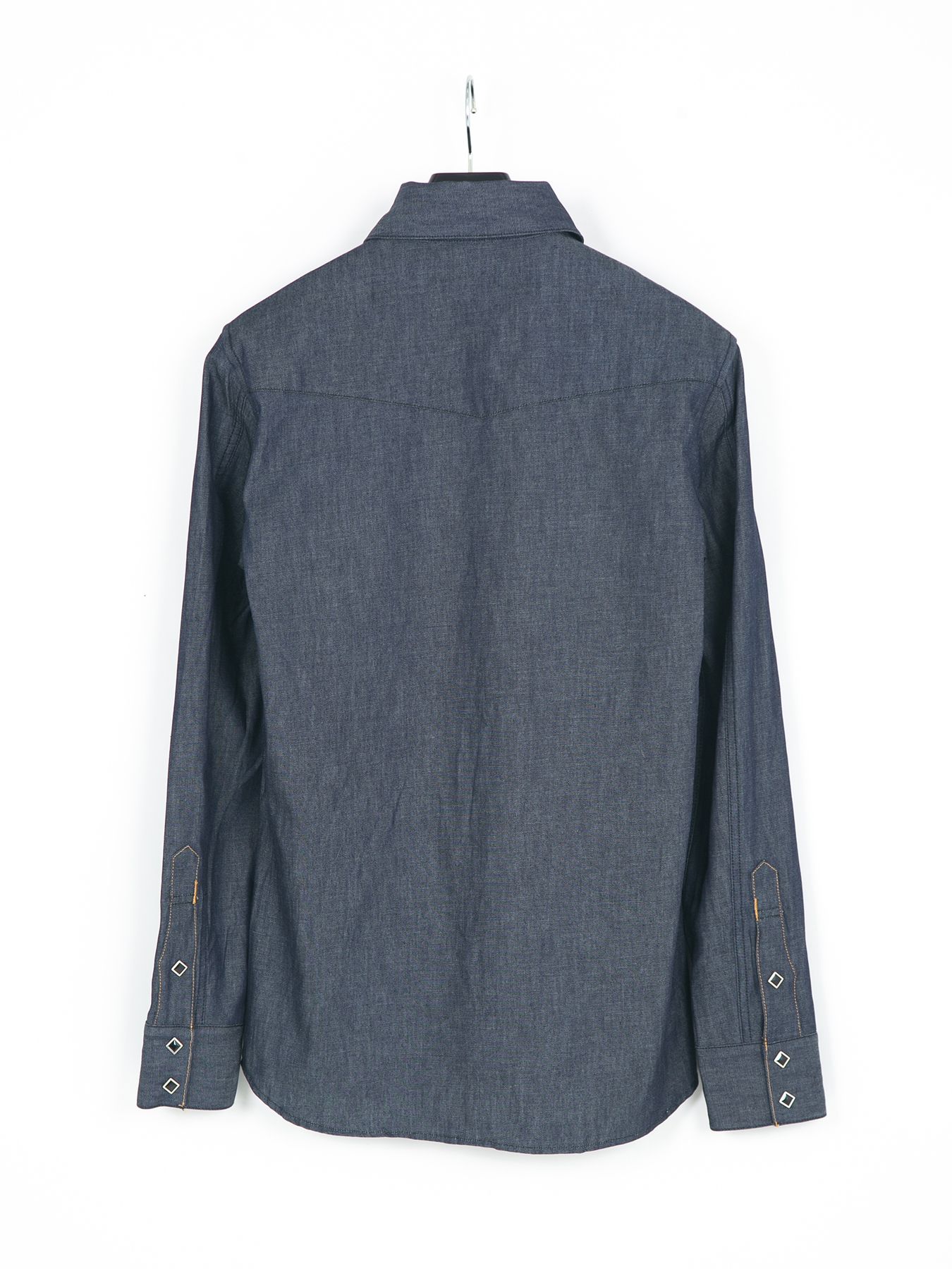 6oz Organic Cotton Denim Long Sleeved Western shirt / 6oz オーガニック コットン デニム ウエスタンシャツ / TRAVIS / インディゴ