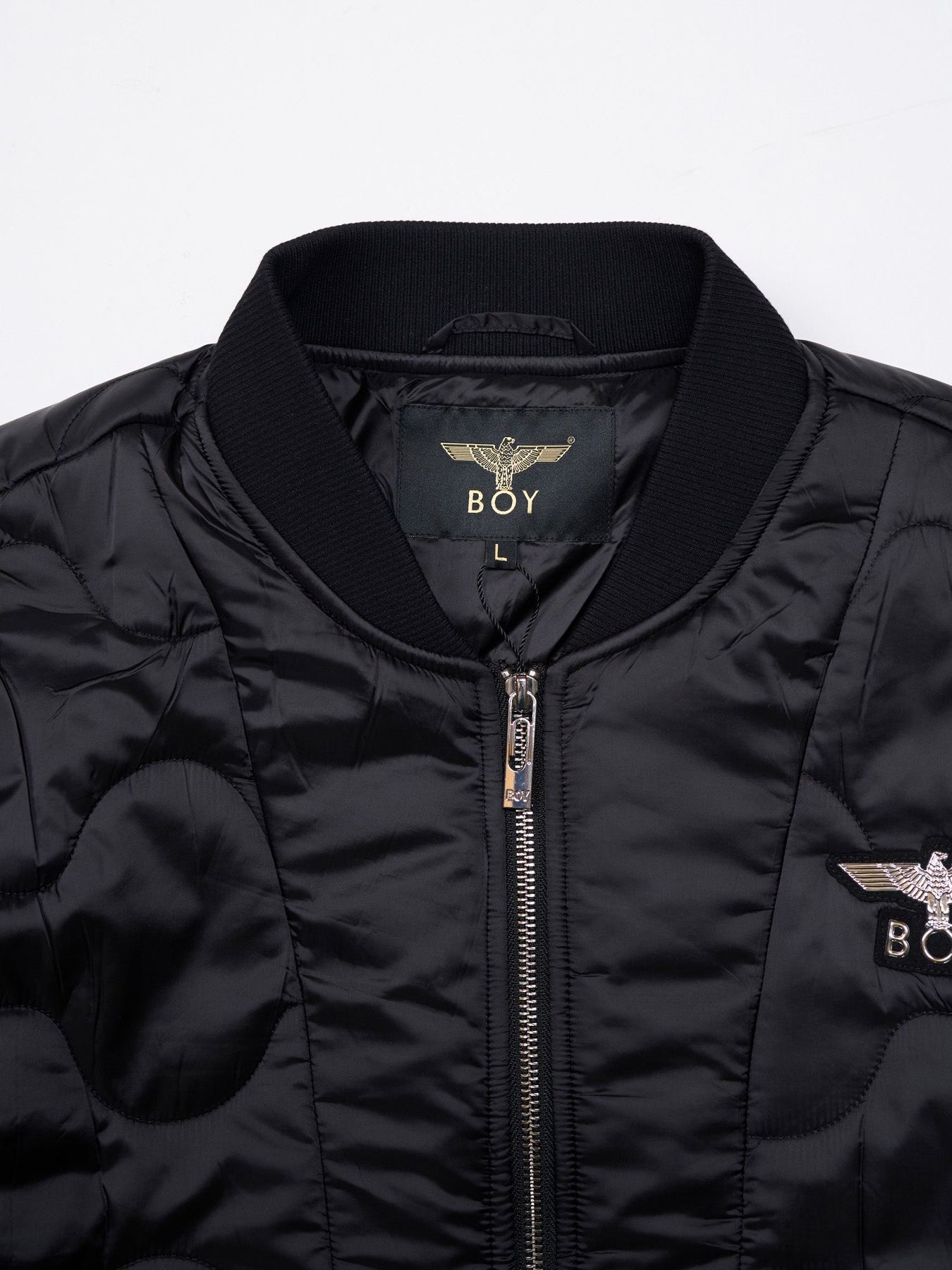 EAGLE EMBROIDERY PATCH QILT SHORT BLOUSON / ショートブルゾン / ブラック