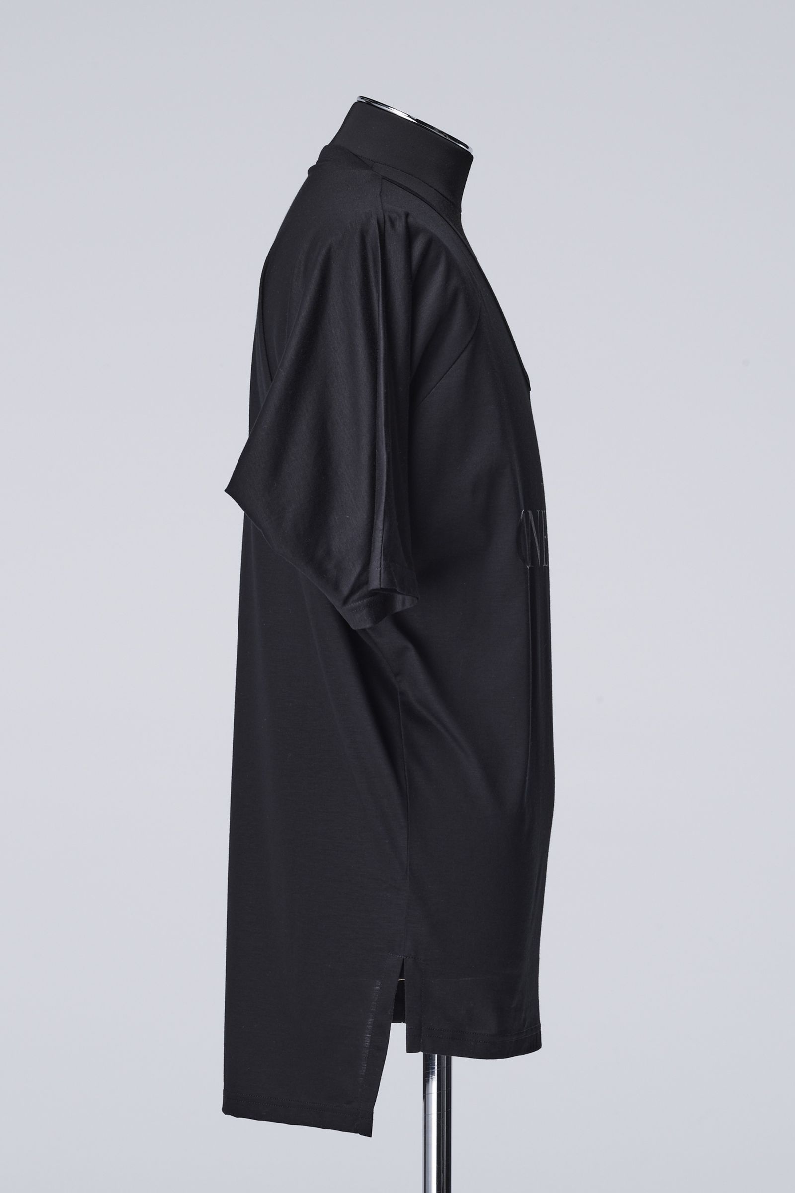 Viscose Organic V Neck Dolman T-Shirt / ブラック 【THE ONENESS】