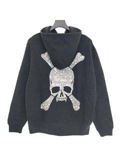PAISLEY SKULL PK / 長袖パーカー / ブラック 【Roen】
