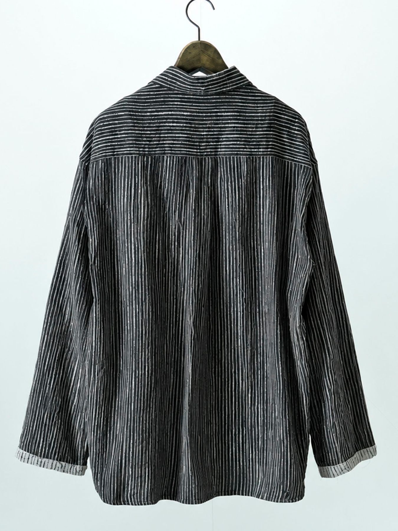 【予約品 11月9日(月) 締切】WAVEPULLOVER / ジャガードストライプ プルオーバー / ブラック