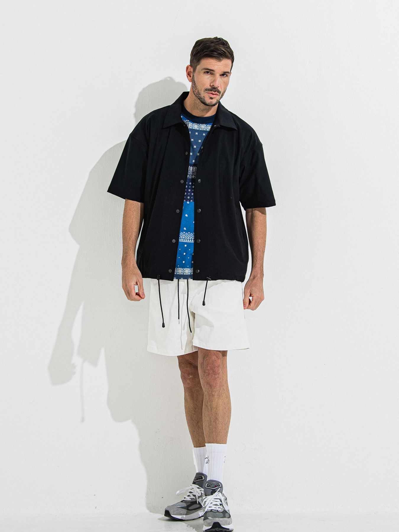 【予約品 】BANDANA OVER TEE / バンダナオーバーサイズTシャツ / ネイビー