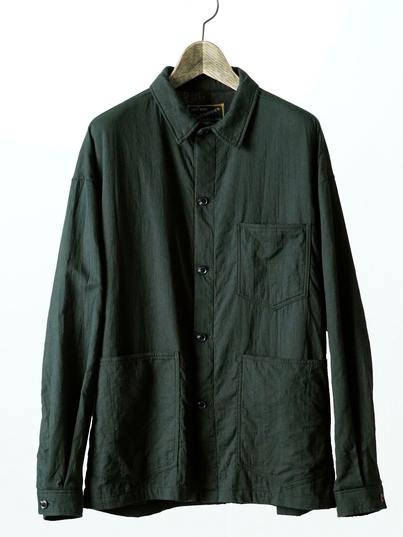 【予約品 11月9日(月) 締切】FEATHERALL / Wガーゼ カバーオール / カーキ