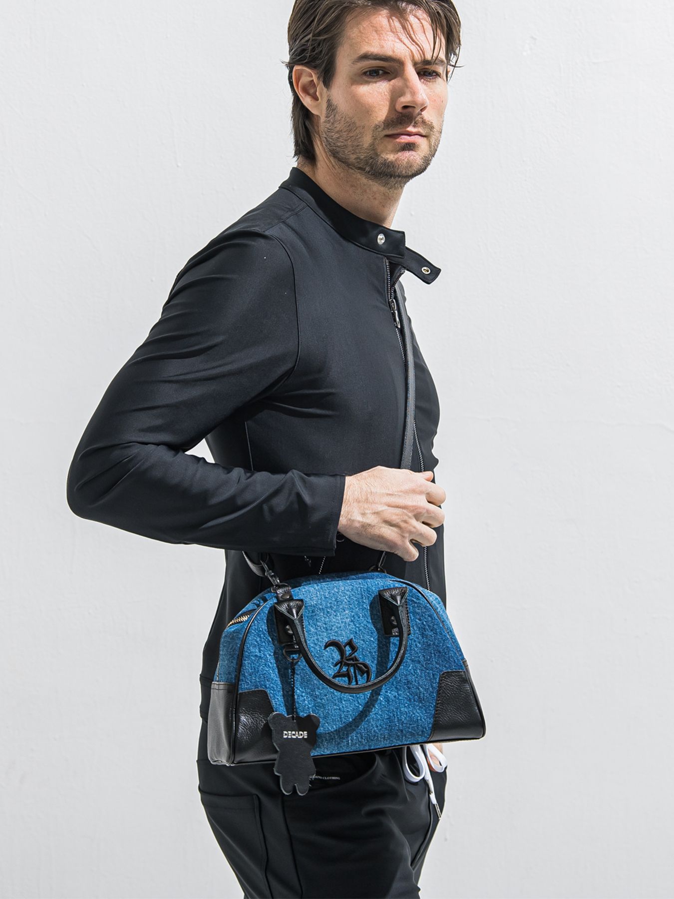 【予約品 2月15日(日) 18:00 締切】DECADEコラボ DENIM MINI BOSTON BAG / デニムミニボストンバッグ / デニム