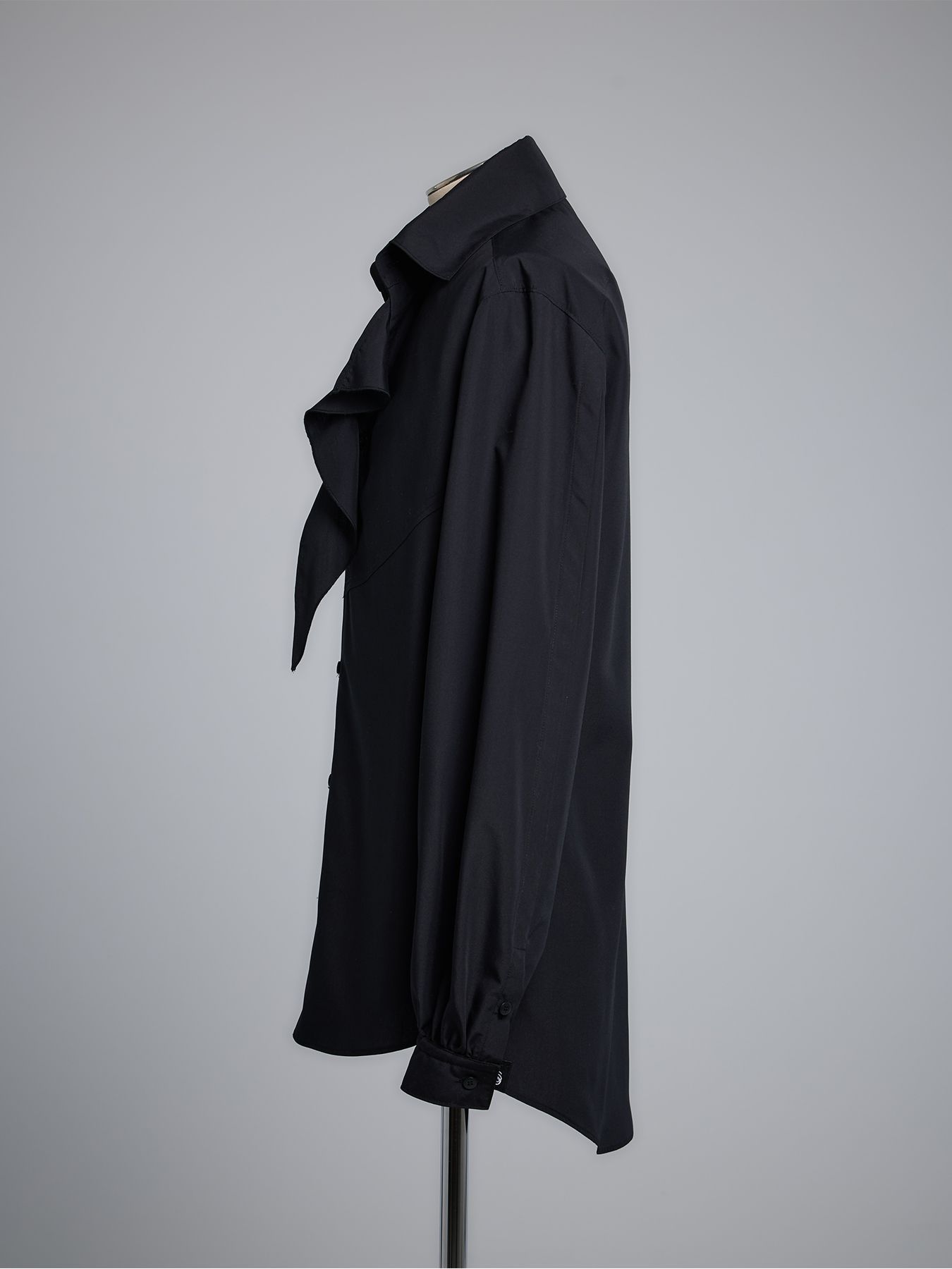 【予約品 5月18日(日) 締切】Single Frill Shirt / シングルフリルシャツ / ブラック