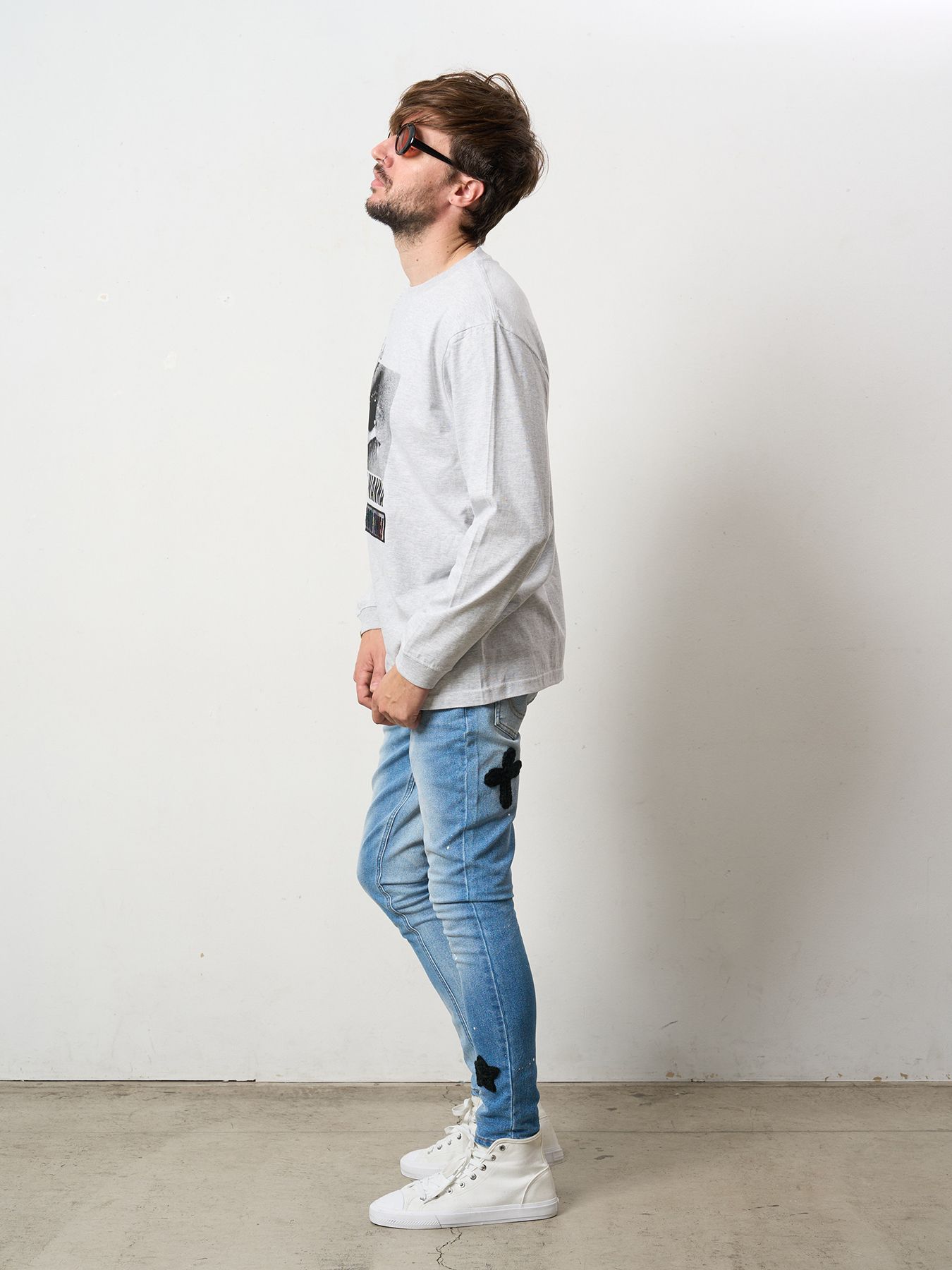 【予約品 5月8日(木) AM10時 締切】 5.6ozコットン天竺JUST WANNA HAVE FUNSシークイン LS Tシャツ / アッシュ