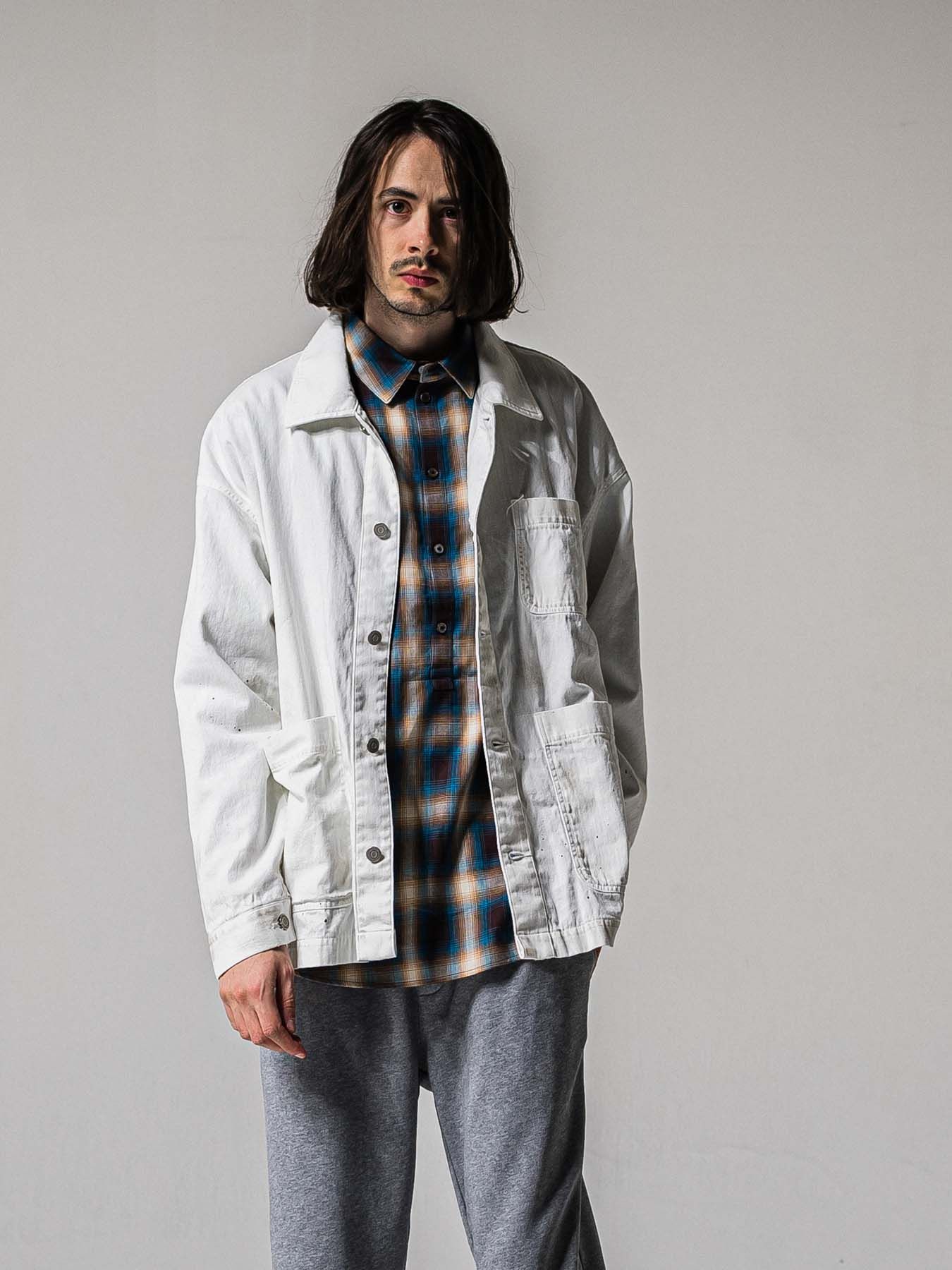 【予約品 11月16日(日) 締切】RC COVER ALL / ライトデニムカーバーオールジャケット / ホワイトユーズド