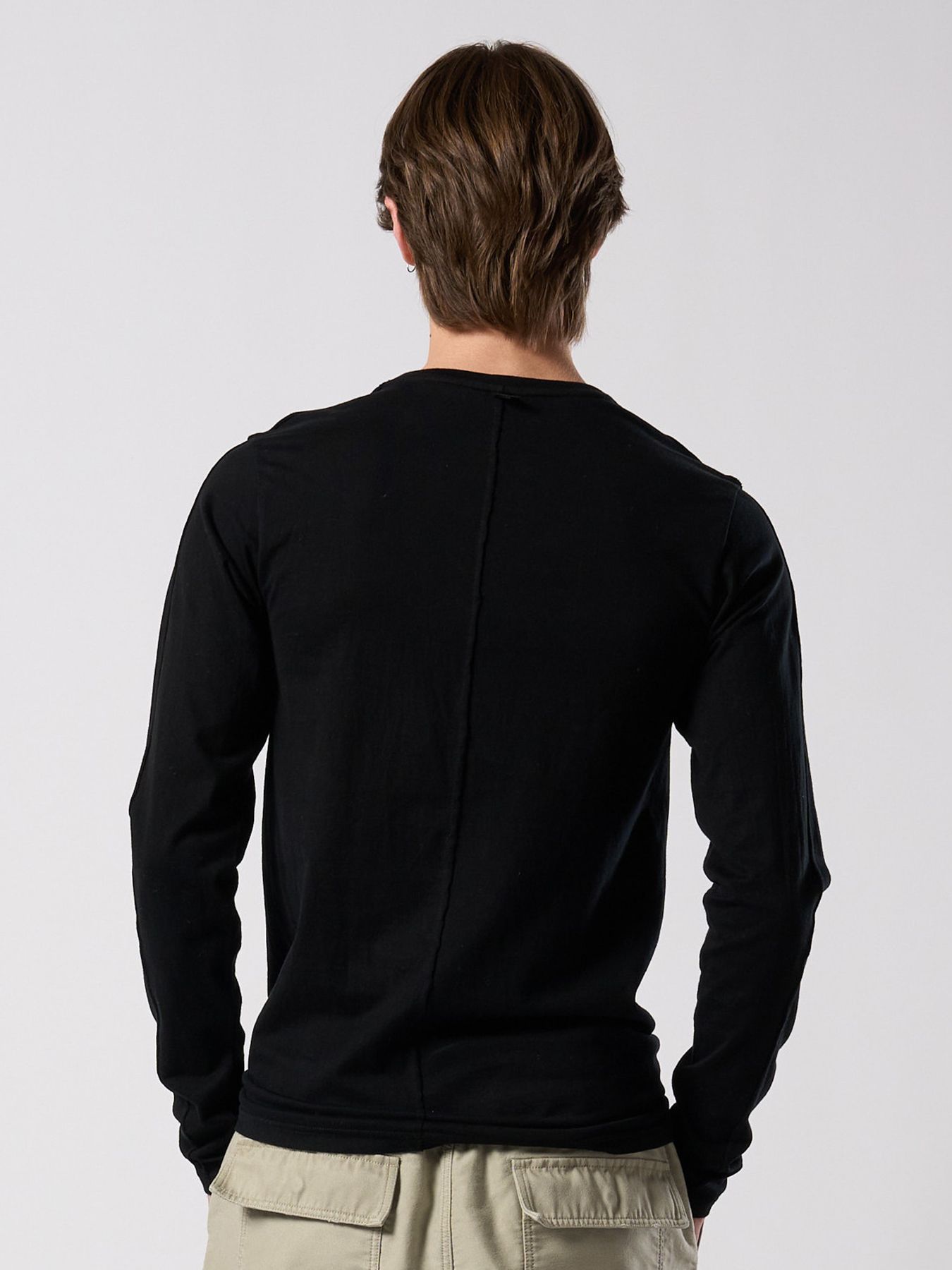 【予約品 4月19日(日) 18時締切】slim basic crew-neck L/S / スリムベーシック クルーネック ショートスリーブ / ディープブラック