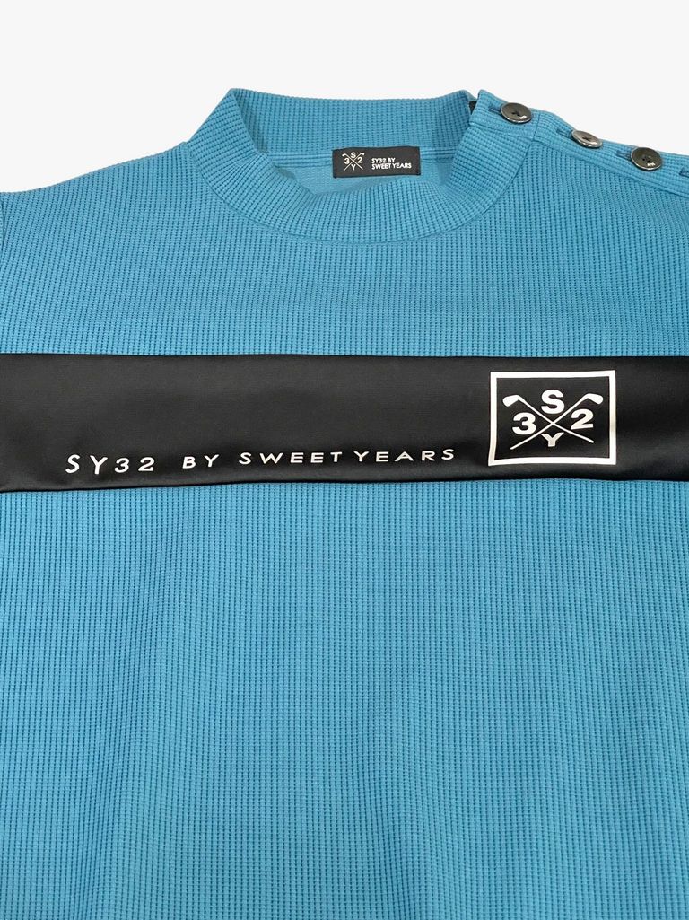 新品☆【SY32 by SWEETYEARS】 ワッフルハイネックシャツ-