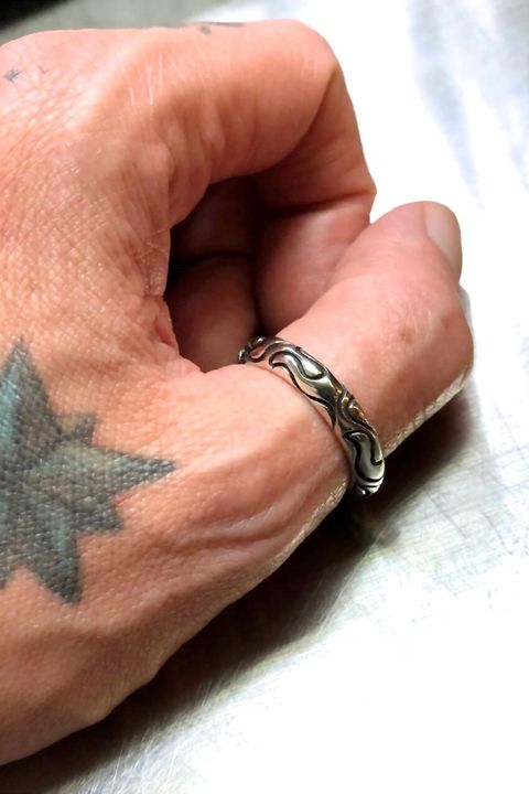 《受注生産》 FLAME BAND RING リング 【GOD SIZE】 注文から2-3週間後入荷予定