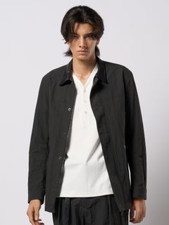 【予約品 9月23日(火) 締切】zip coverall jacket / ジップ カバーオール ジャケット / チャコールブラック