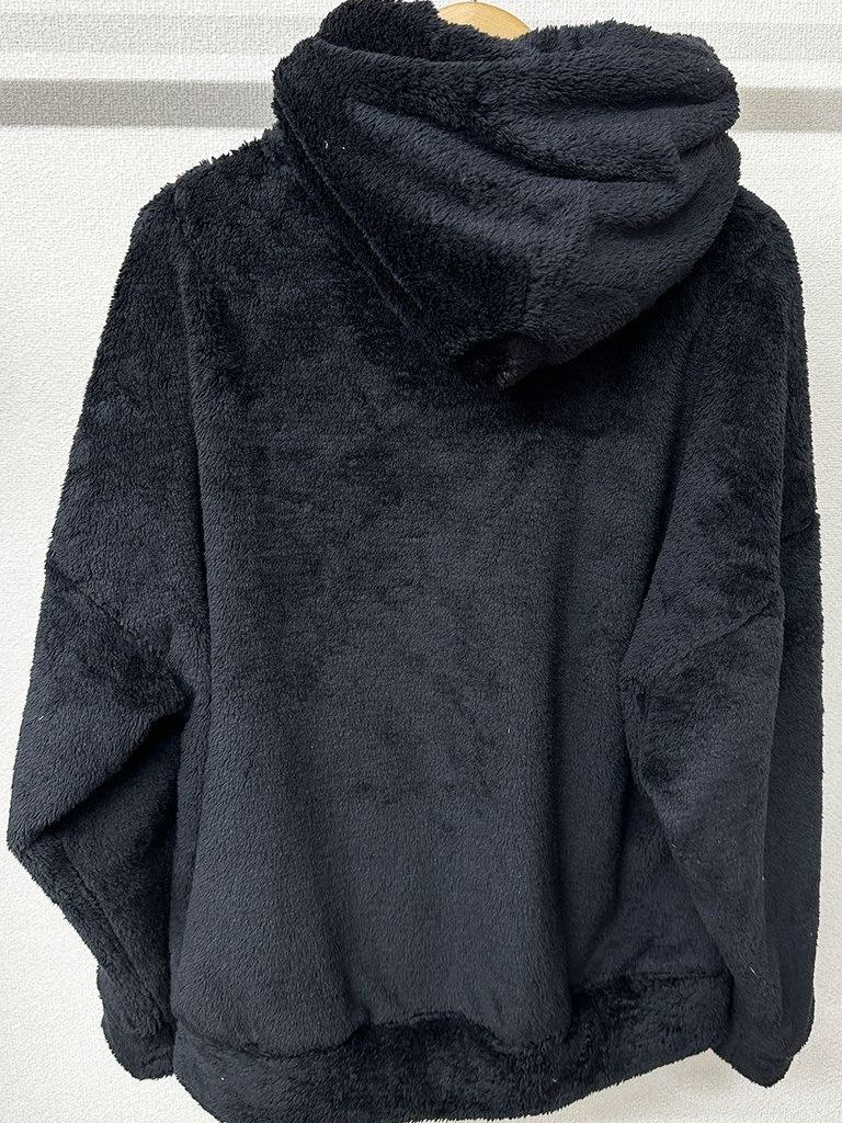 boa zip loose hoodie / ボアフリース / ブラック 【RESOUND CLOTHING】 RC30-C-008