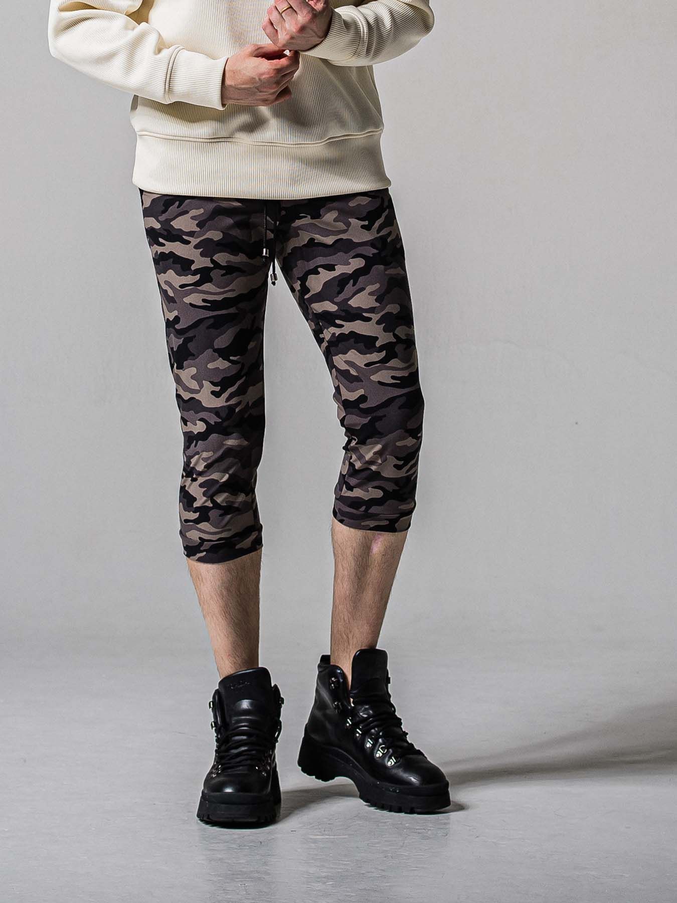 【予約品 11月16日(日) 締切】RE CROPPED PT / ナイロン イージークロップドパンツ / カモブラック