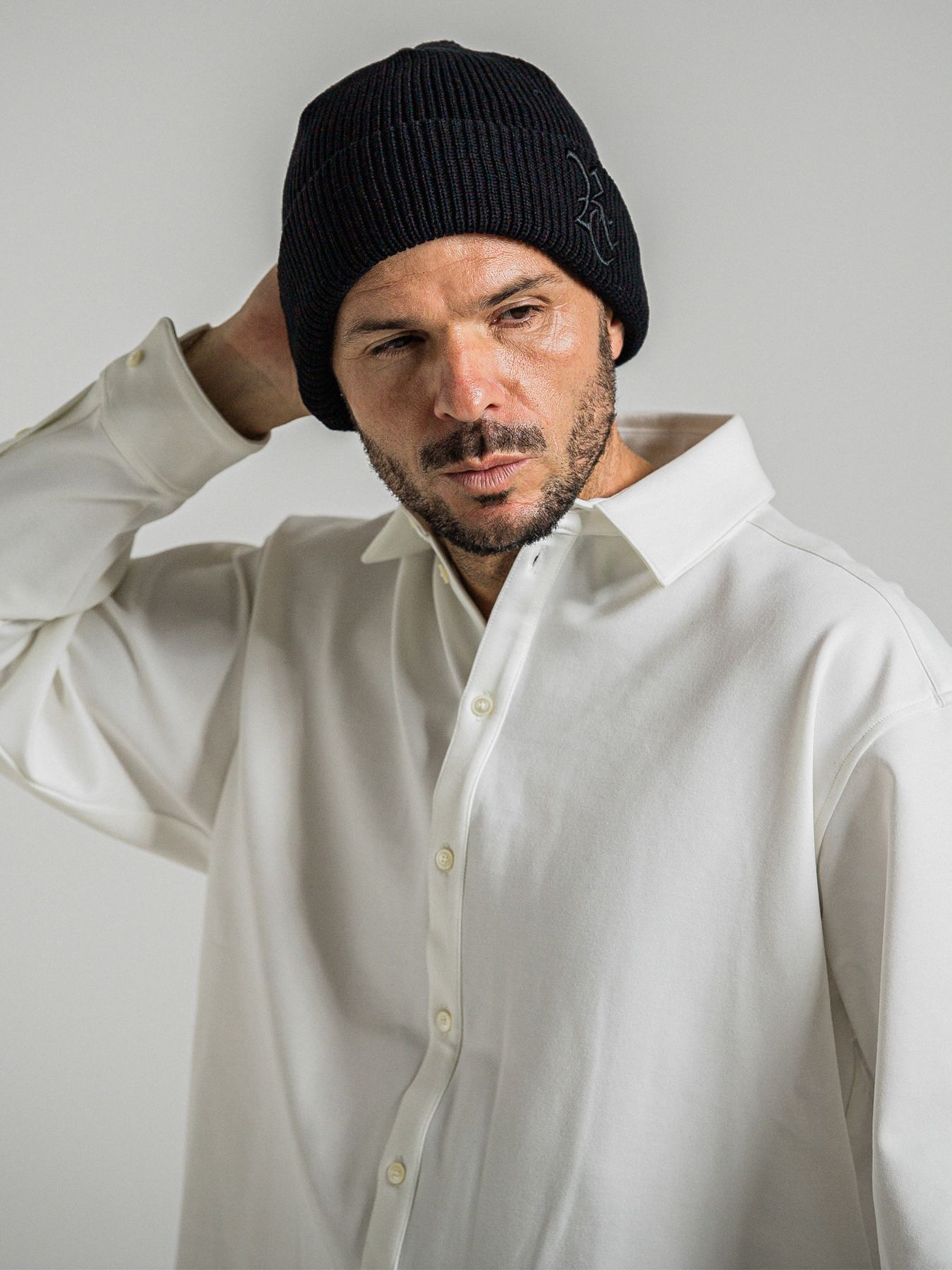 【予約品 9月6日(日) 締切】COTTON KNIT CAP / コットン ニットキャップ / ブラック×ブラック