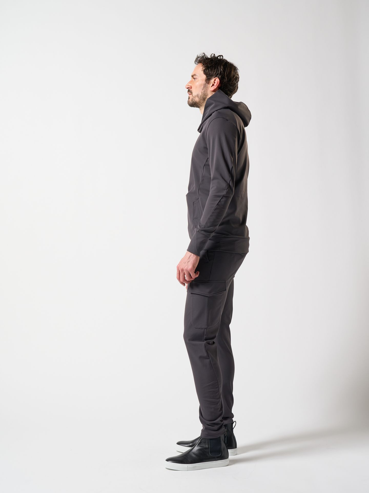 【予約品】 3D banana slim cargo / スリムカーゴパンツ / ダークグレー