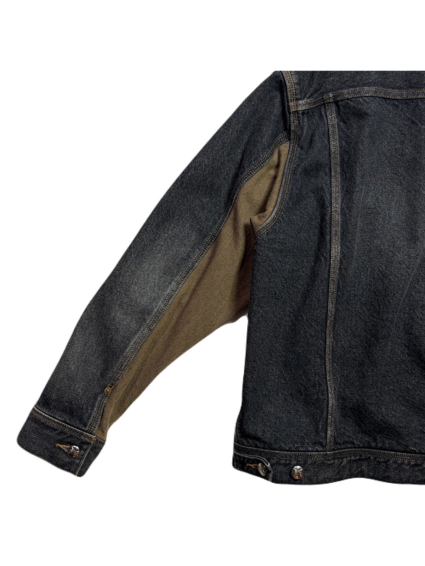 【予約品 3月9日(月) 18:00 締切】VIN/DEN/JK USED/SWAR / USED加工 クリスタルクロスガン ヴィンテージ デニム ジャケット / ブラック