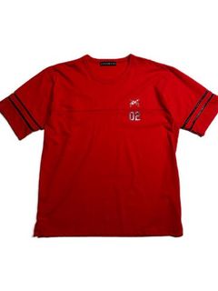 《予約品8月31日 23時55分締め》 SIDE LINE TEE A / Tシャツ / レッド 【roarguns 】 2024年2月入荷予定