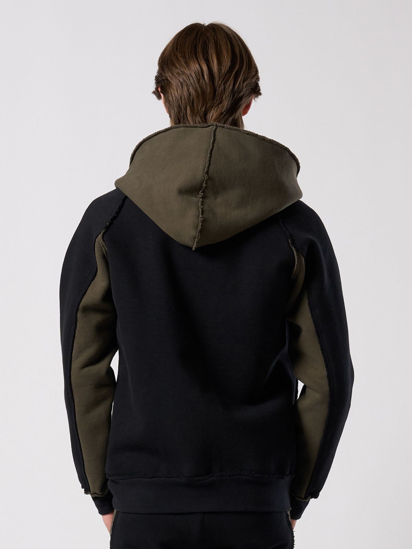 【予約品 4月19日(日) 18時締切】super urake parker / パーカー / ブラック×カーキ