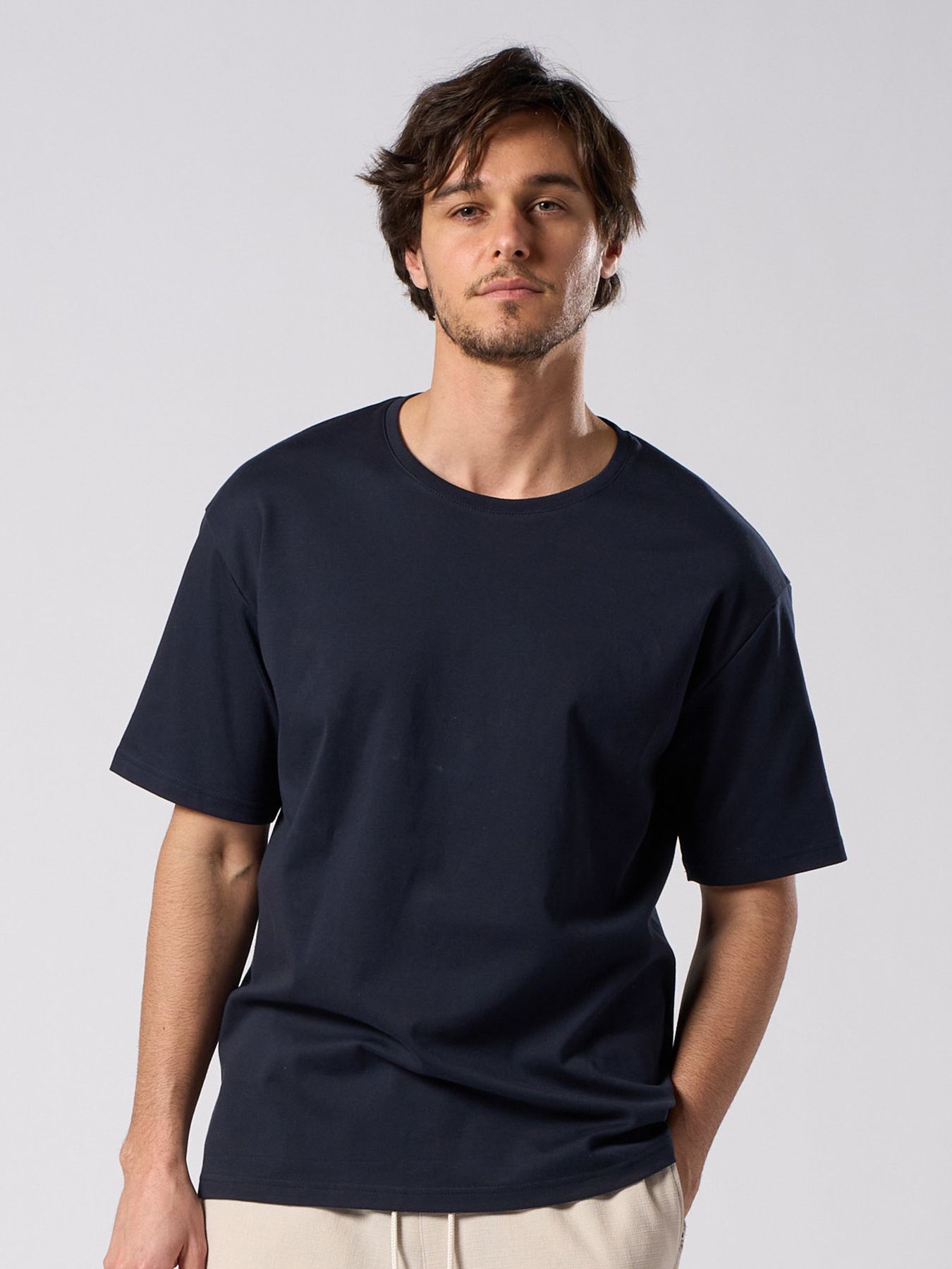 【予約品 1月25日(日) 締切】luxury cotton S/S / ラグジュアリーコットン ショートスリーブ / ネイビー