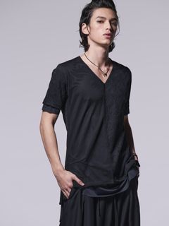 《予約品》 Layered T-Shirt / レイヤードTシャツ / ブラック