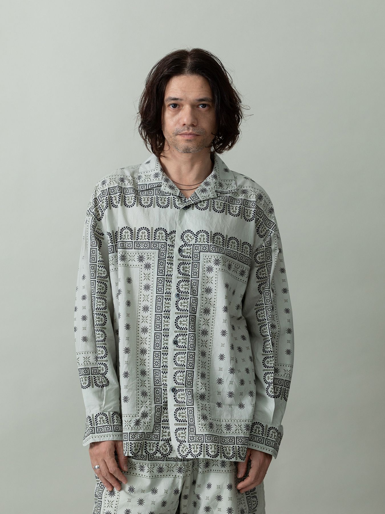 【予約品 2月1日(日) 締切】VINTAGEBANDANA SHIRTS / ヴインテージバンダナ柄 長袖シャツ / アイボリー