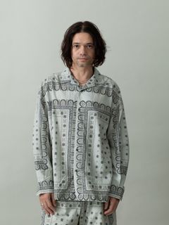 【予約品 2月1日(日) 締切】VINTAGEBANDANA SHIRTS / ヴインテージバンダナ柄 長袖シャツ / アイボリー