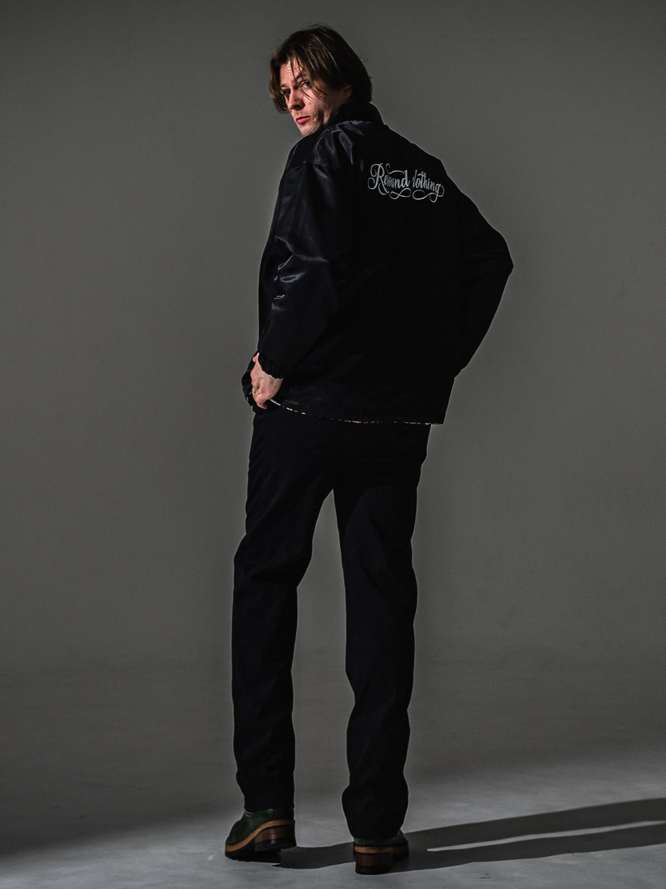 【予約品】DENIM JERSEY WIDE PT / デニムジャージー ワイドパンツ / ブラック