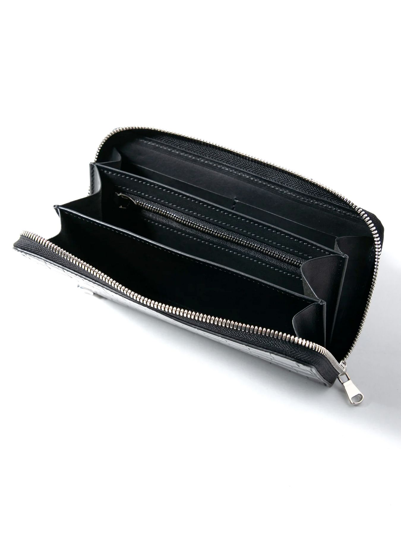 【予約品 10月12日(日) 締切】Nile Crocodile Round Wallet / ナイルクロコ ラウンドウォレット / ブラック