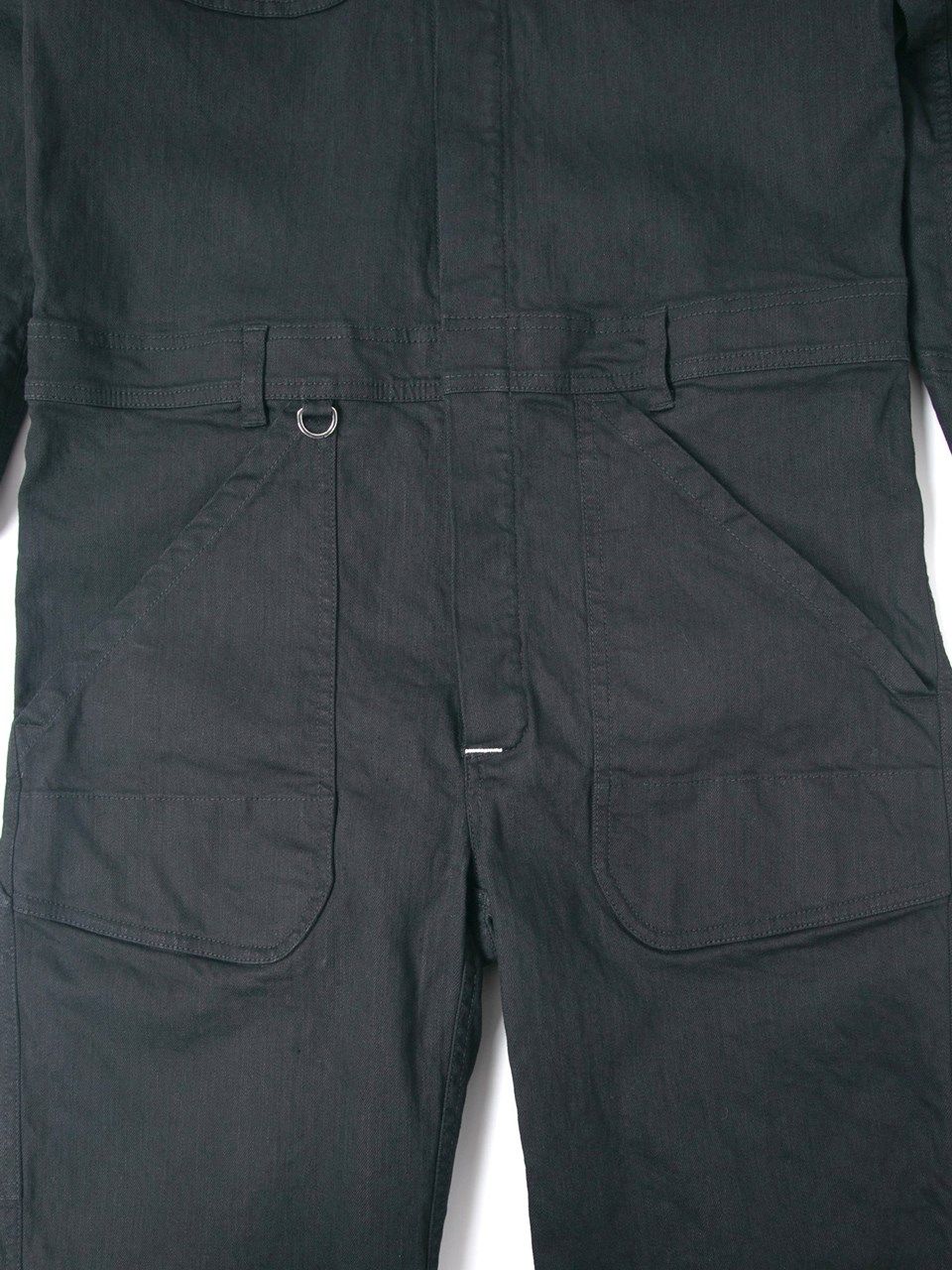 10oz Organic Cotton Stretch Denim Engineer Coverall / 10oz オーガニックコットン ストレッチデニム エンジニア カバーオール / Over Drive / ブラック