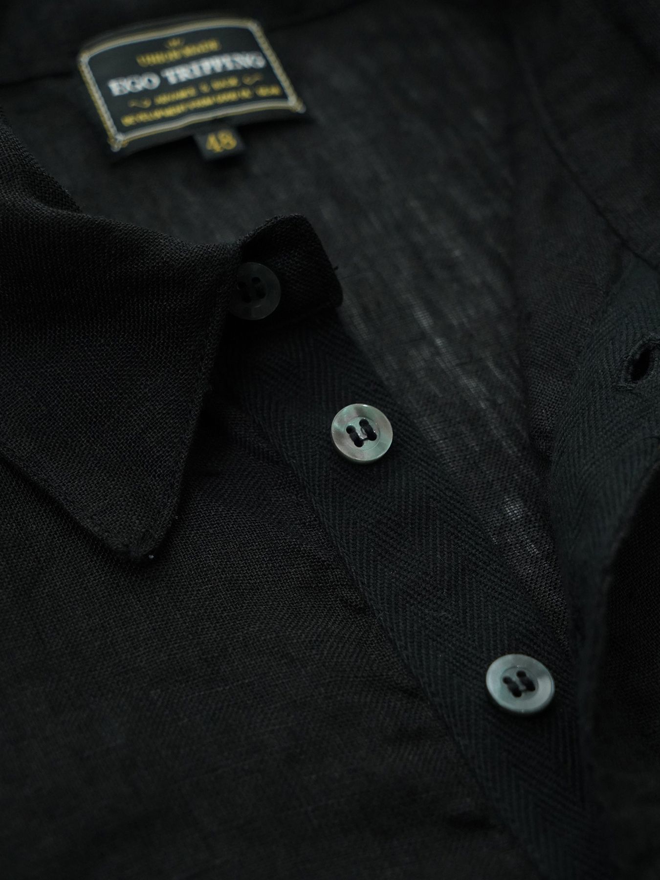 【予約品 11月23日(日) 締切】LINENSHEER POLO / リネン ポロシャツ / BLACK