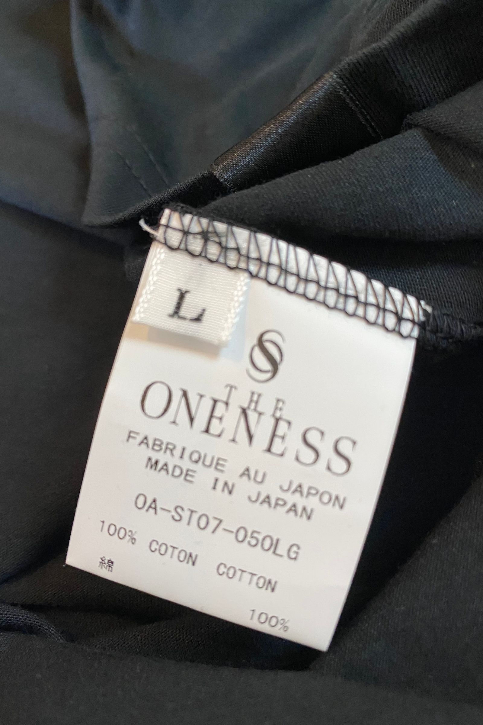 T-Shirts Tシャツ / Black 【THE ONENESS】