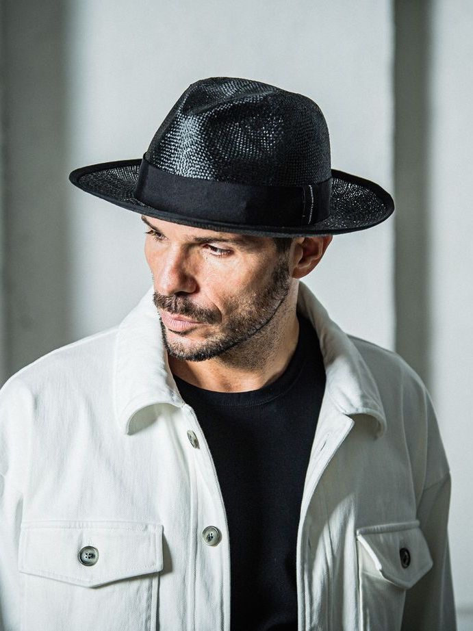 《予約品11月17日19時締め》 STEVIE STRAW HAT / ストローハット / ブラック