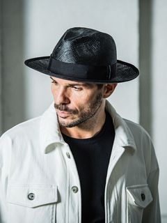 《予約品11月17日19時締め》 STEVIE STRAW HAT / ストローハット / ブラック