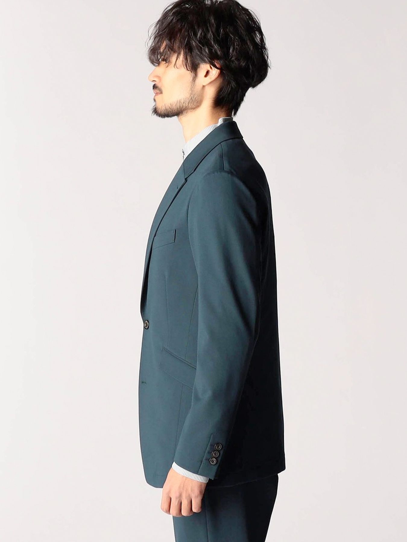 スムースジャージ2Bジャケット / ブラック 【NICOLE CLUB FOR MEN】