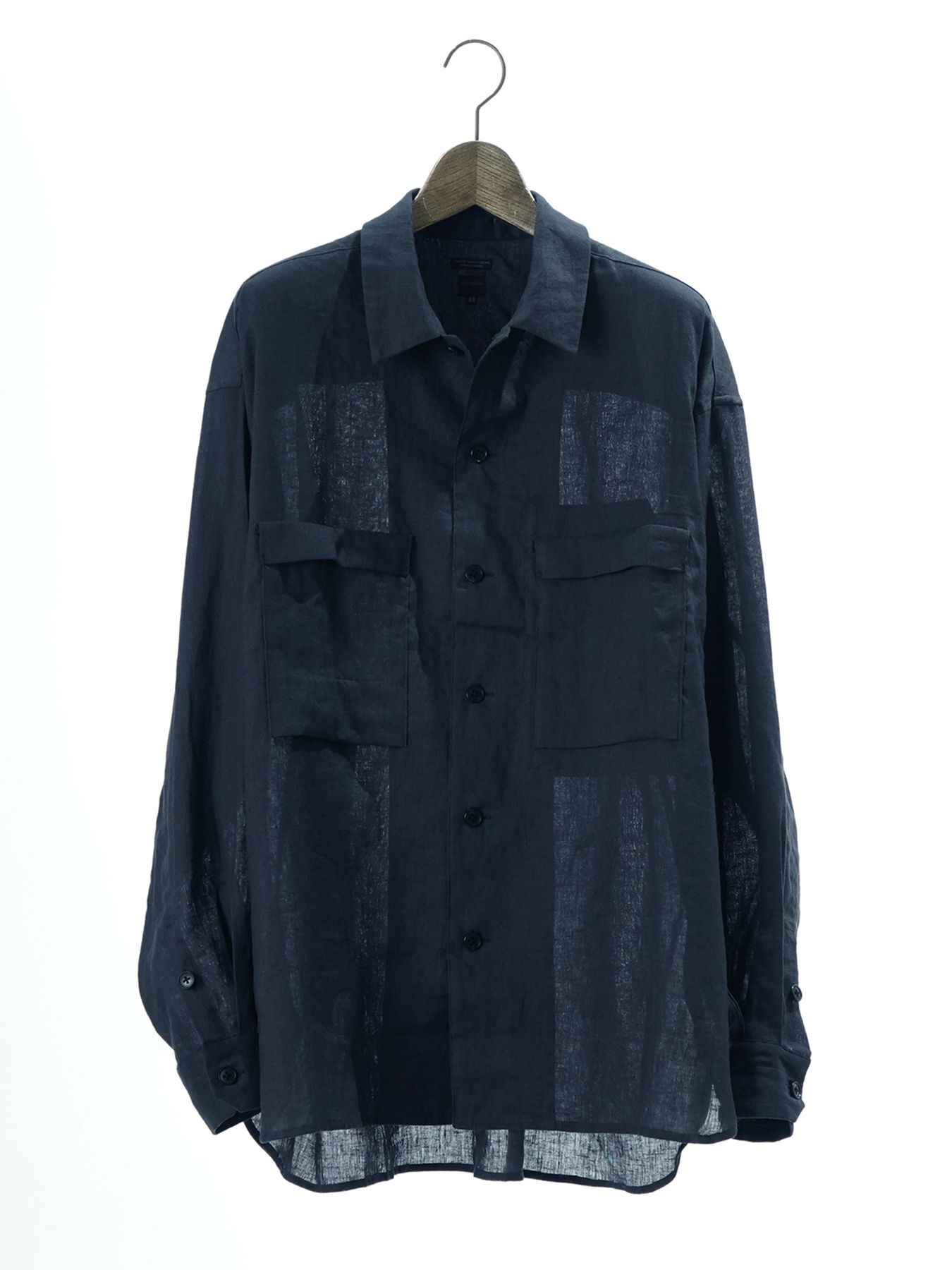 【予約品 11月23日(日) 締切】LINENOVERSHIRT / リネン ポロシャツ / NAVY