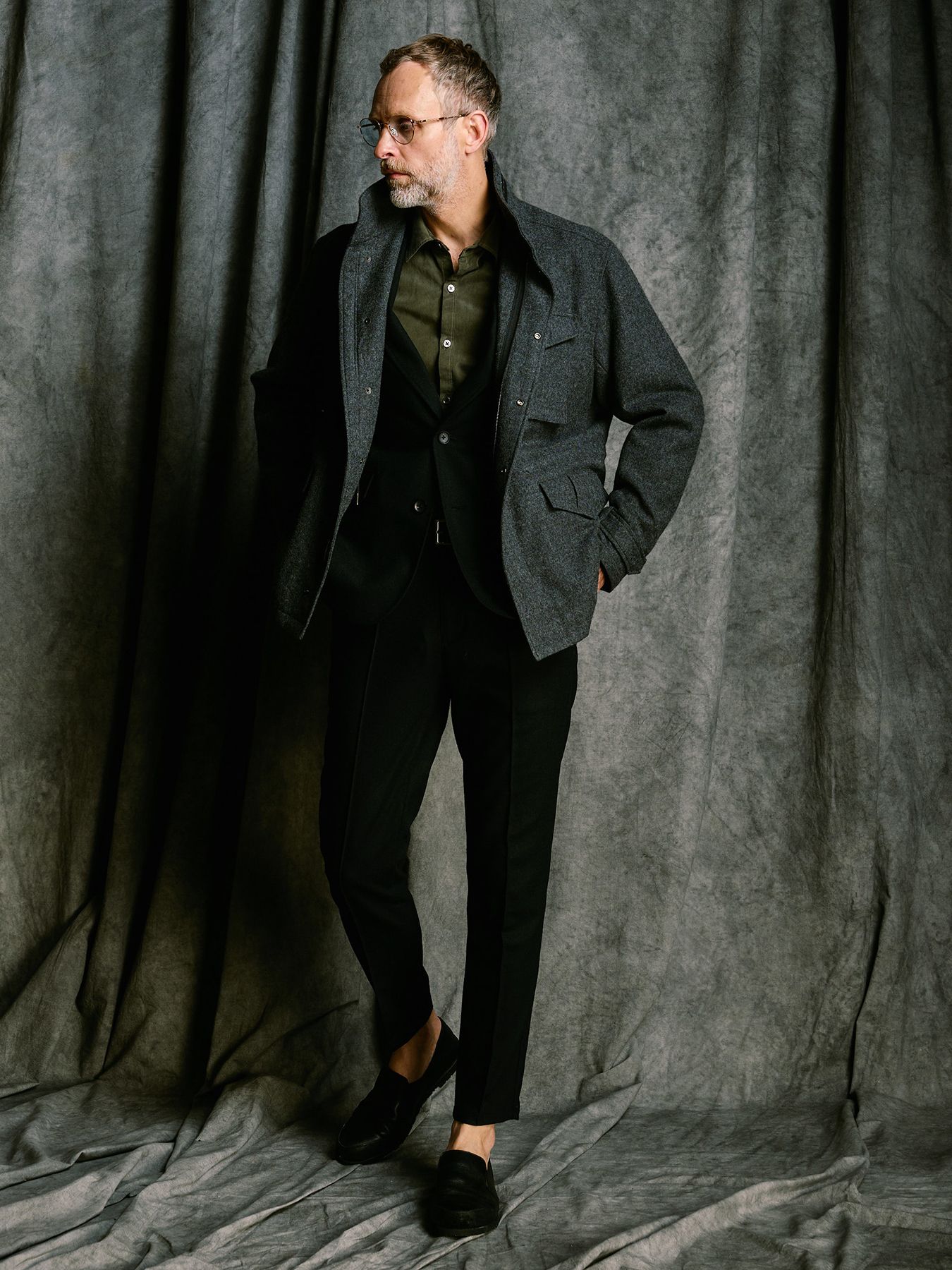 【予約品 4月19日(日) 18時締切】cupuro fibril dress shirt / キュプラフィブリル ドレスシャツ / フェードカーキ