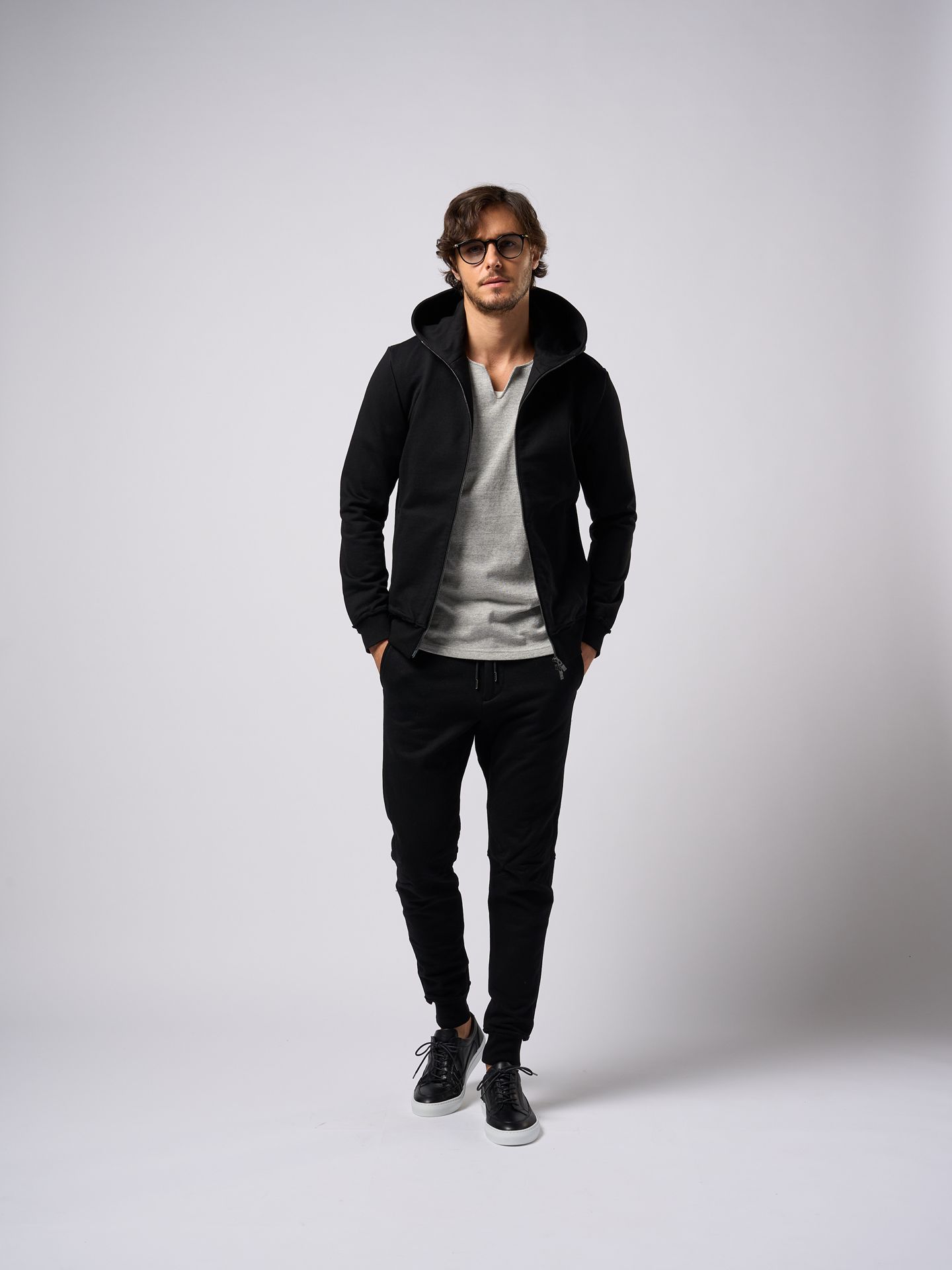 【予約品9月19日 10時締め】 basic rib sweat pants / スウェットパンツ / ブラック