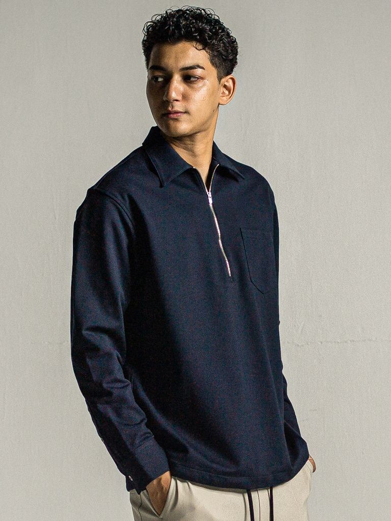 PULLOVER jersey shirt / ジャージブルシャツ / ダークネイビー
