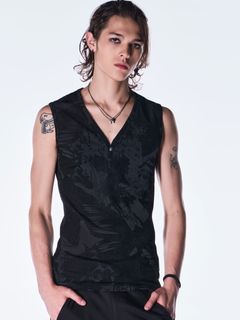【予約品 6月29日(月) 締切】Opal Mesh Tank Top / オパールメッシュ タンクトップ / ブラック