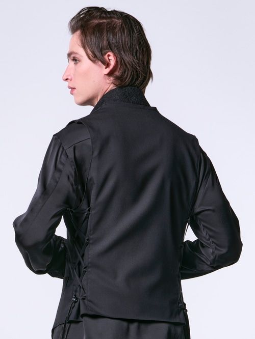 《予約品》 SingleFrillShirt / レースシングルフリルシャツ / ブラック