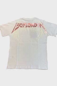 【Kids】 ピンクロゴプリントTシャツ / ホワイト  【BOY LONDON】