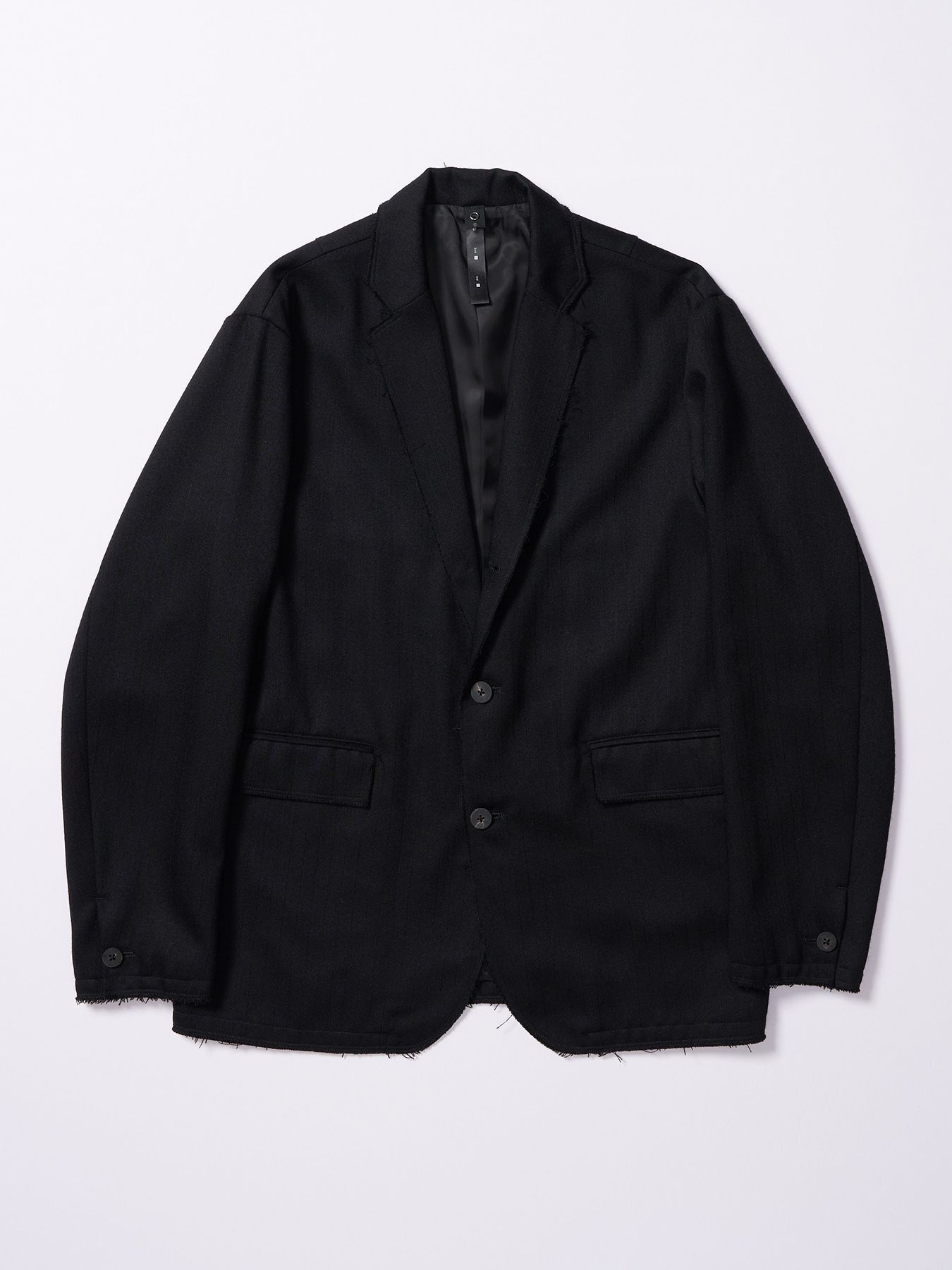 【予約品 4月19日(日) 18時締切】venetian stripe single jacket / ヴェネツィアン ストライプ シングルジャケット / ブラック