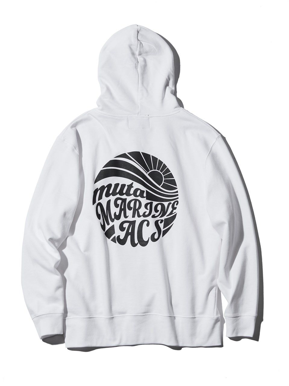 (予約品)  muta ohtadesigh×SToL Hooded Sweatshirt / スウェットパーカー / ホワイト 【Acanthus×muta】 9月上旬頃入荷予定