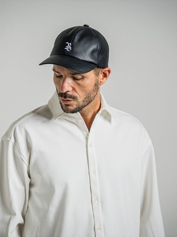 《予約9月1日18時締め》 LEATHER  LOW CAP  / キャップ / ブラック