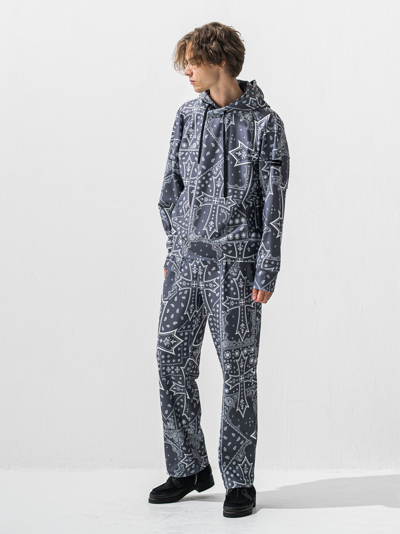 【予約品 9月6日(日) 締切】OVER HOODIE / トリコット オーバーパーカー / クロスグレー
